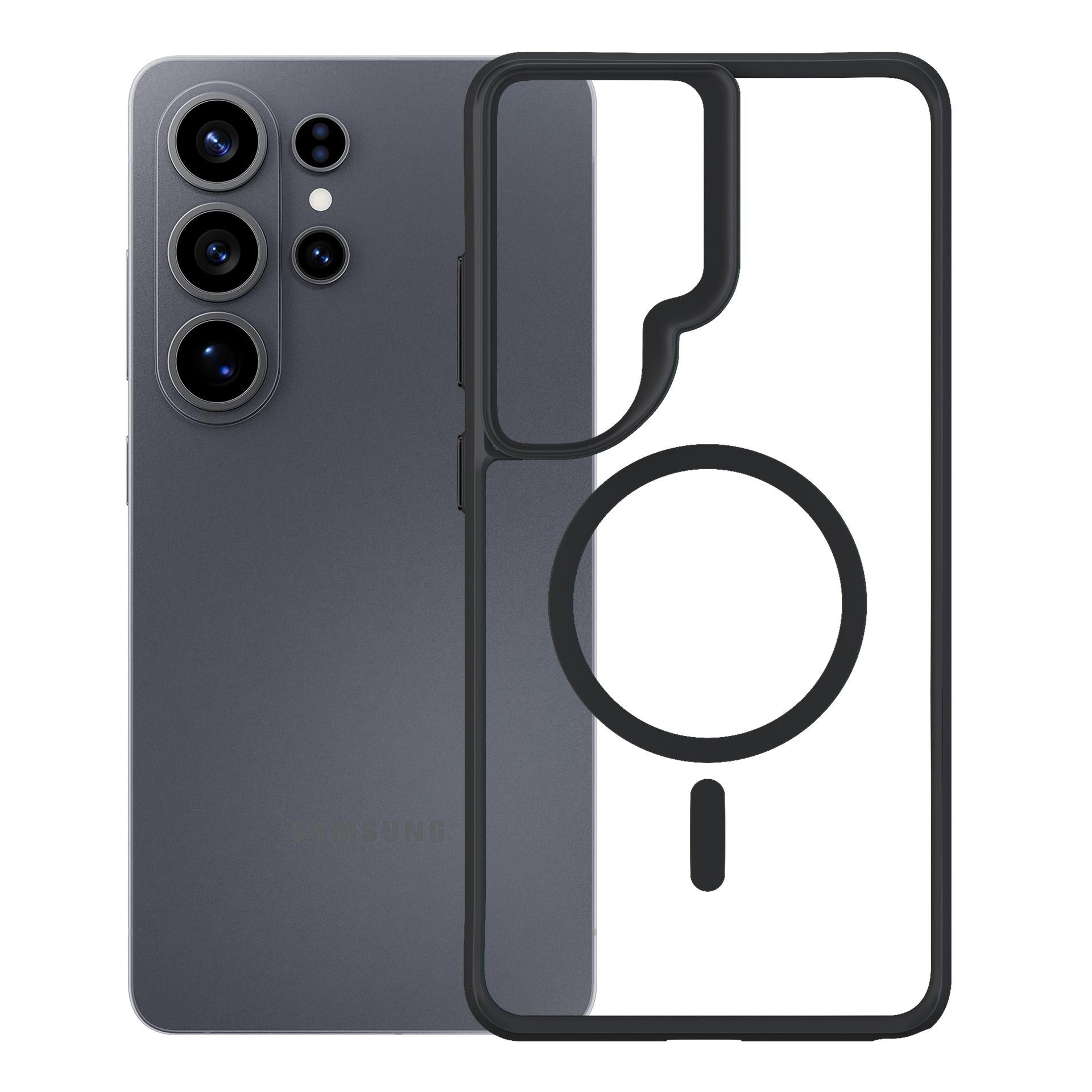 3mk Satin Armor MagCase for Samsung Galaxy S26 Ultra - läpinäkyvä musta - läpinäkyvä musta