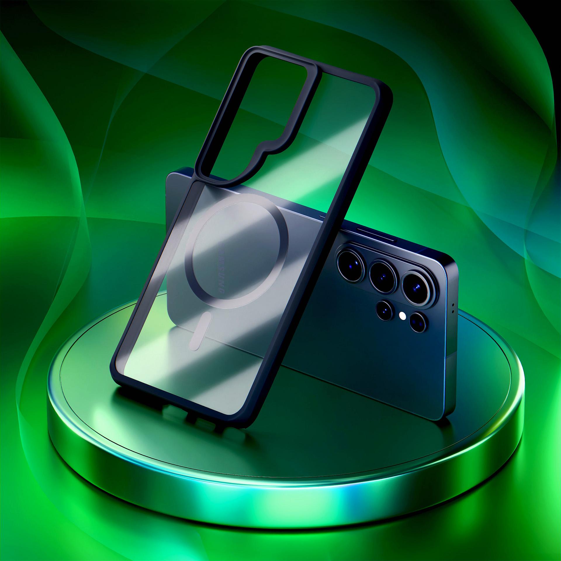 3mk Satin Armor MagCase for Samsung Galaxy S26 Ultra - läpinäkyvä musta - läpinäkyvä musta