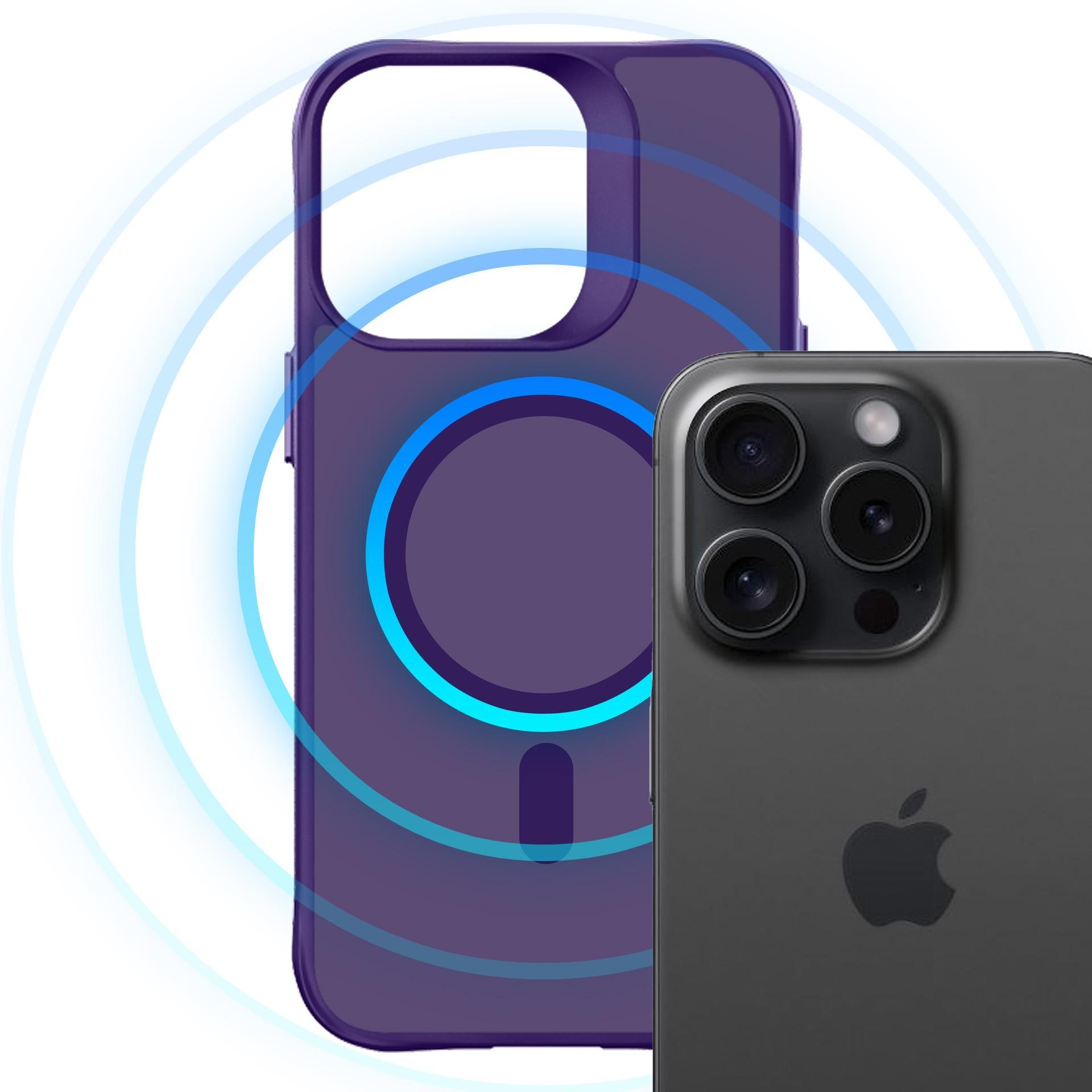 3mk Smoke MagCase -kotelo iPhone 16 Pro Maxille - violetti - läpikuultava