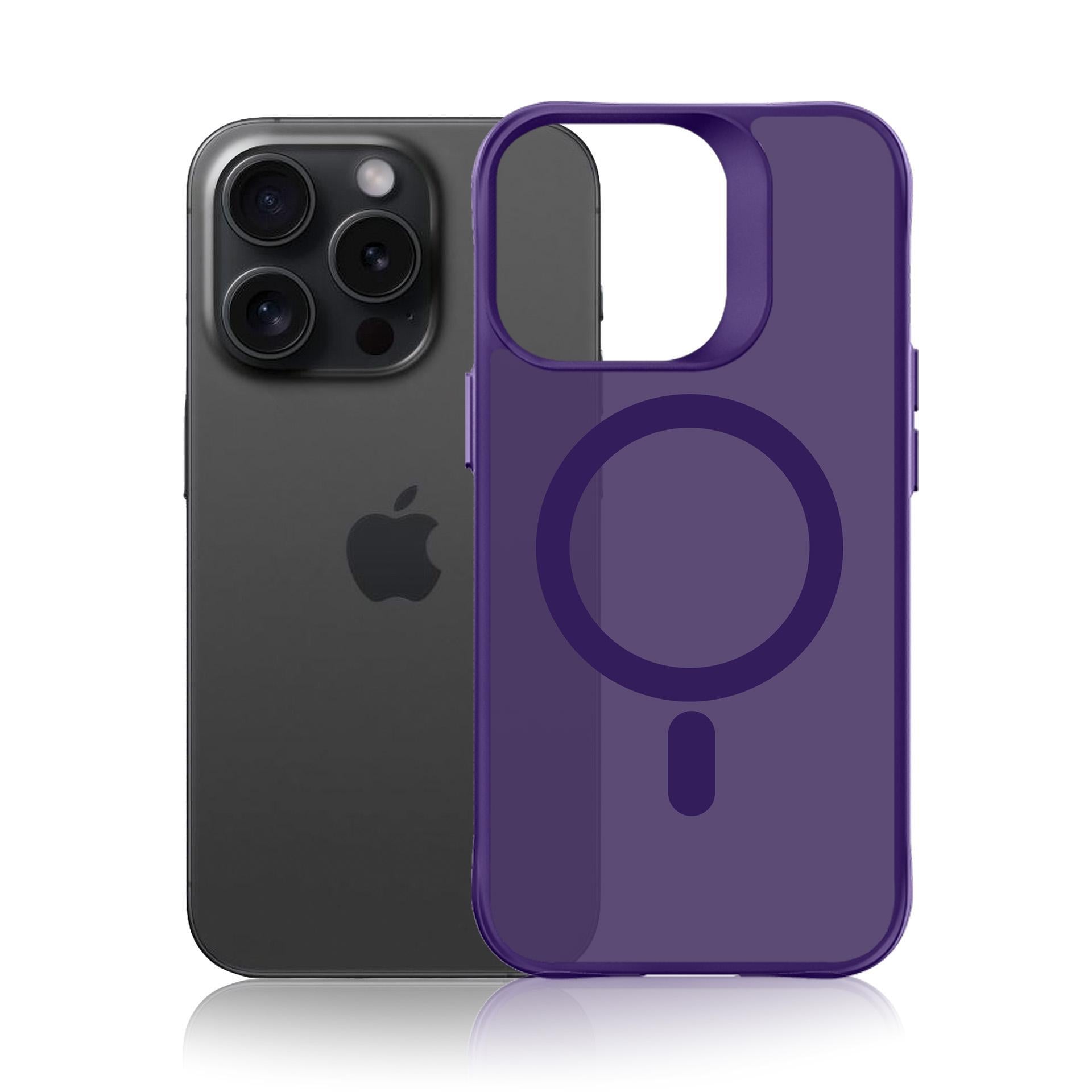 3mk Smoke MagCase -kotelo iPhone 16 Pro Maxille - violetti - läpikuultava
