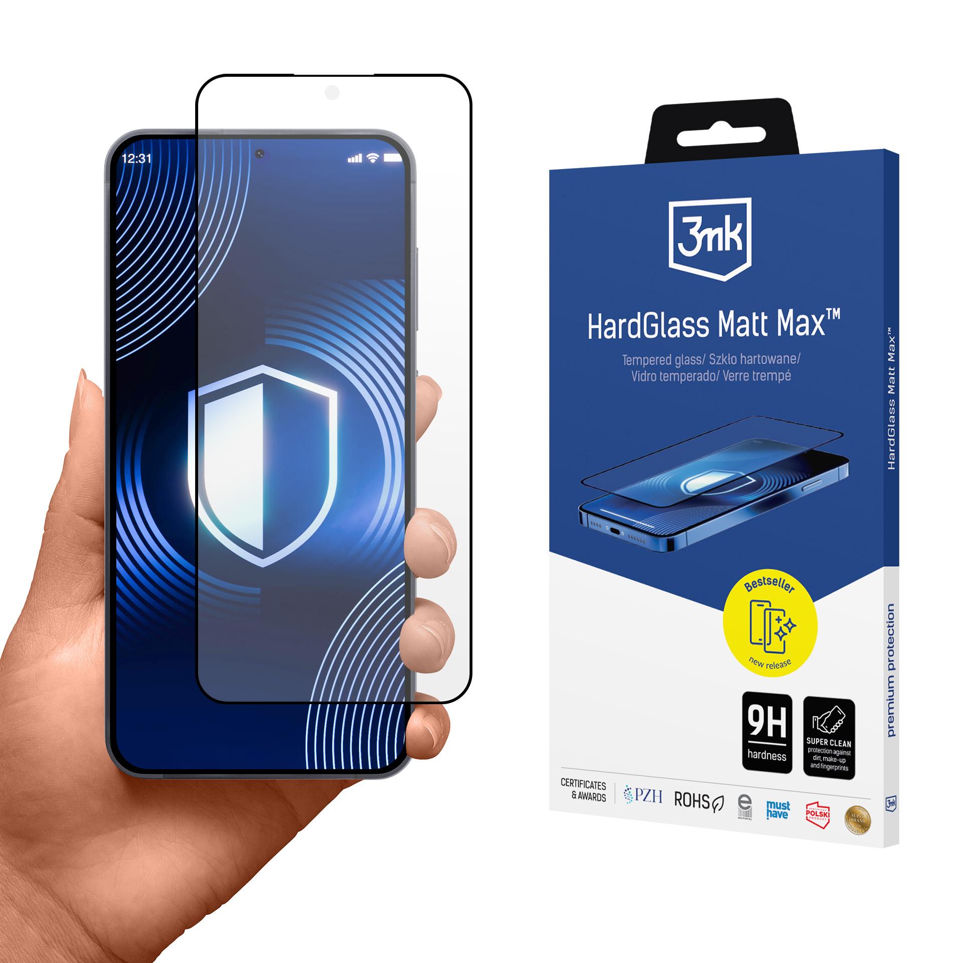 3mk HardGlass Matt Max karkaistu lasi Samsung Galaxy S26+ -puhelimelle