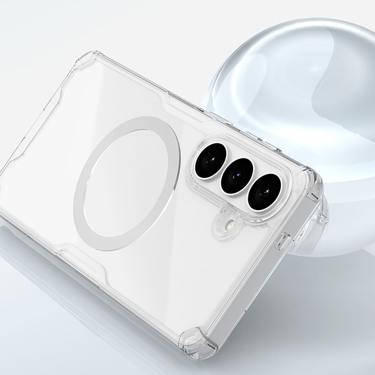 Nillkin Nature TPU Pro kotelo yhteensopiva MagSafe varten Samsung Galaxy S26+ - Valkoinen