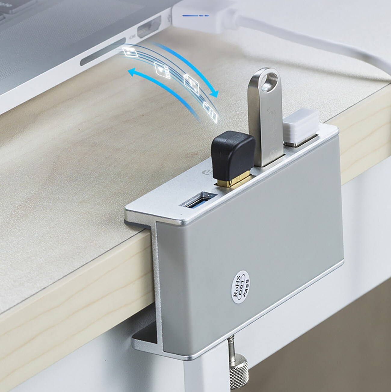 Orico MH4PU Hub Clamp-Mounted 4x USB-A 3.0 - hopea