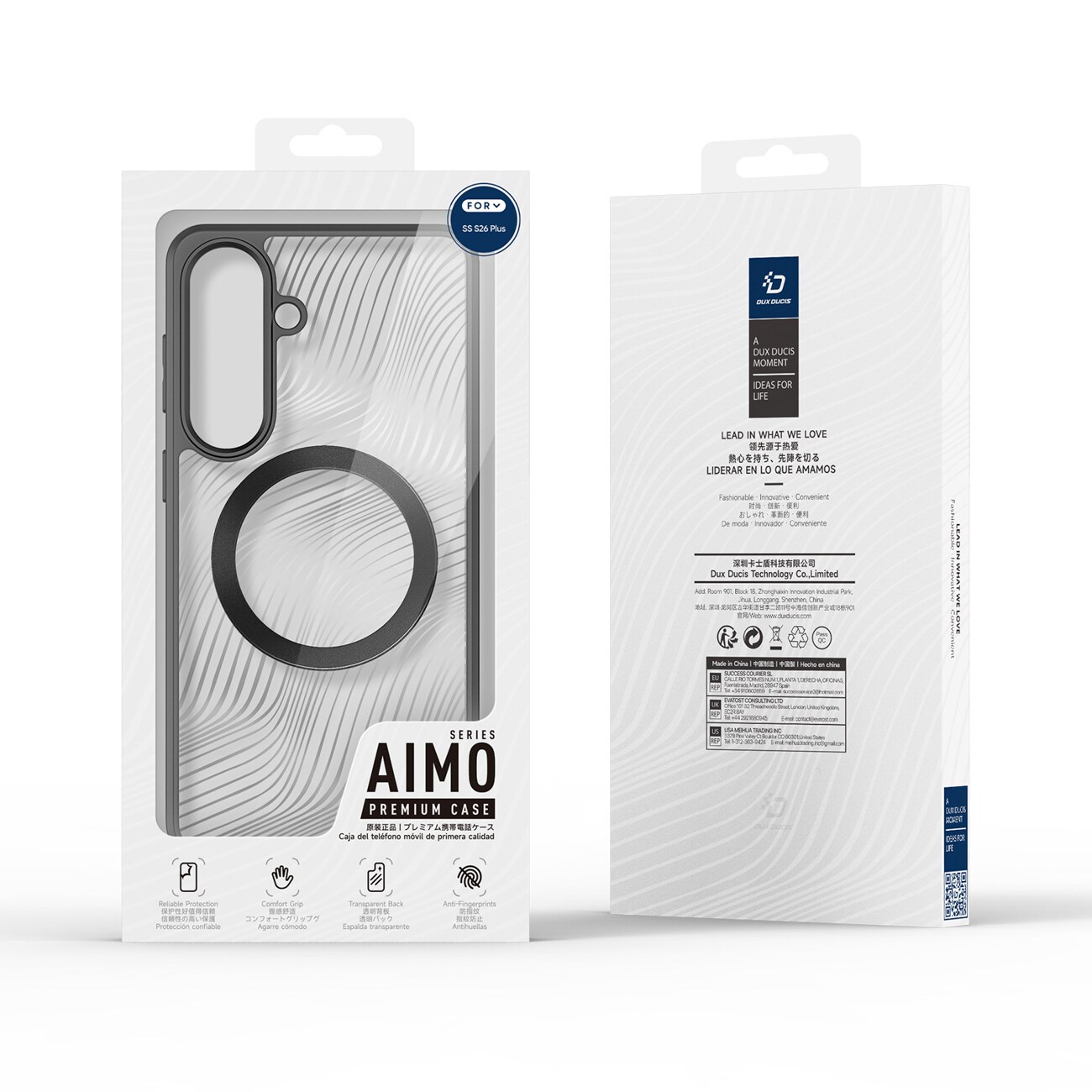 Dux Ducis Aimo Mag kotelo Samsung S26 Plus yhteensopiva MagSafe kanssa - musta