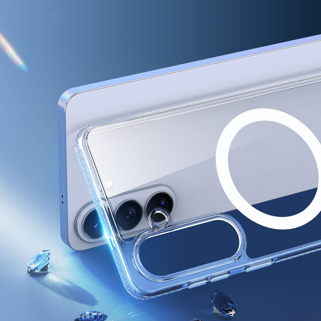 Dux Ducis Clin Mag Case yhteensopiva MagSafe kanssa Samsung S26:lle - läpinäkyvä