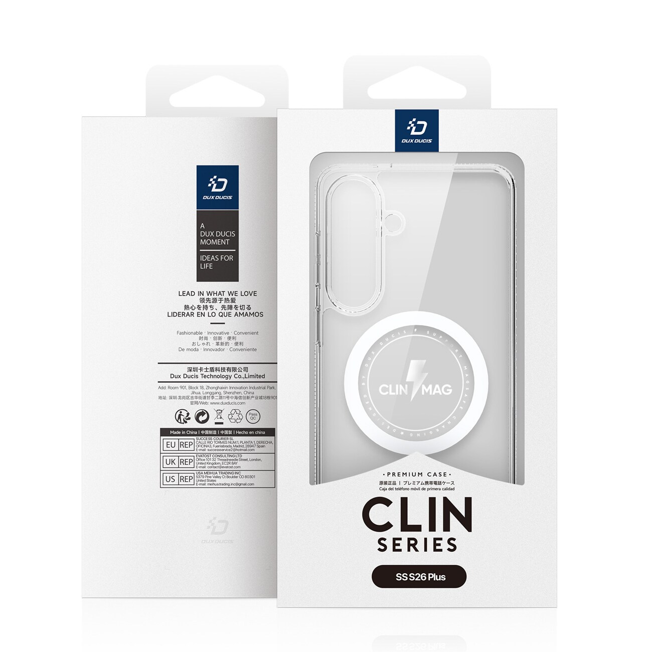 Dux Ducis Clin Mag Mag Case yhteensopiva MagSafe kanssa Samsung S26 Plus - läpinäkyvä