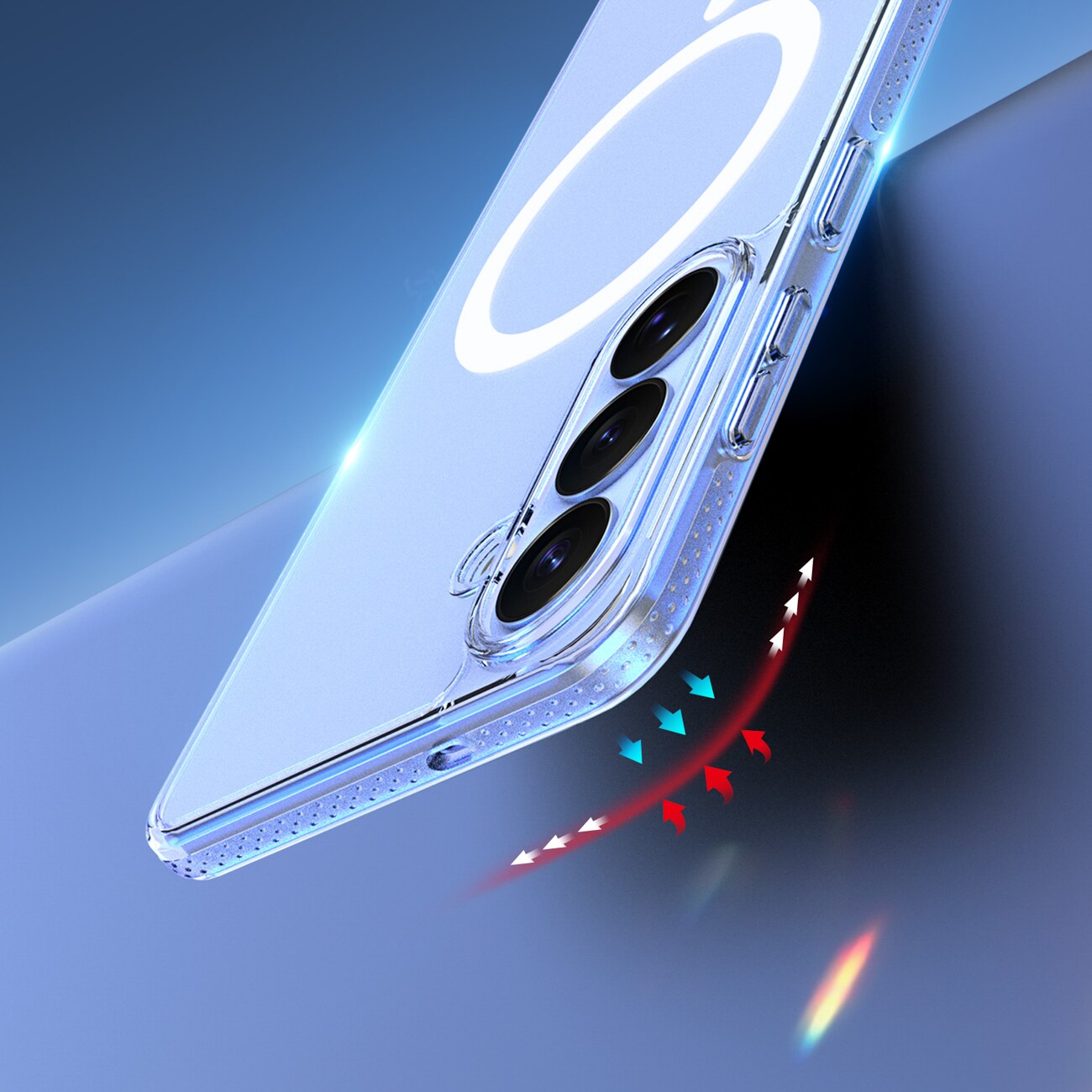Dux Ducis Clin Mag Mag Case yhteensopiva MagSafe kanssa Samsung S26 Plus - läpinäkyvä