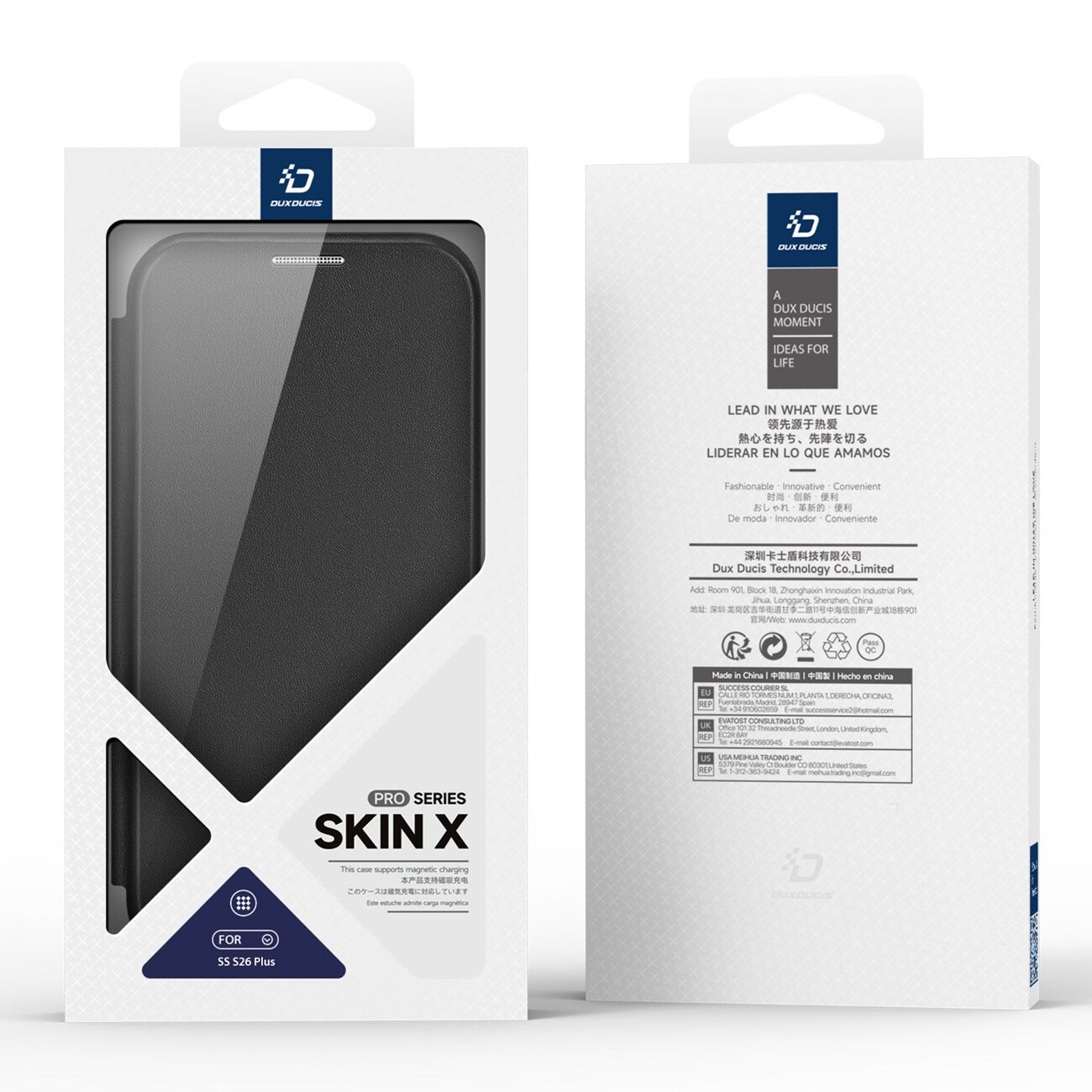 Dux Ducis Skin X Pro MagSafe-yhteensopiva lompakkokotelo Samsung Galaxy S26+ - musta