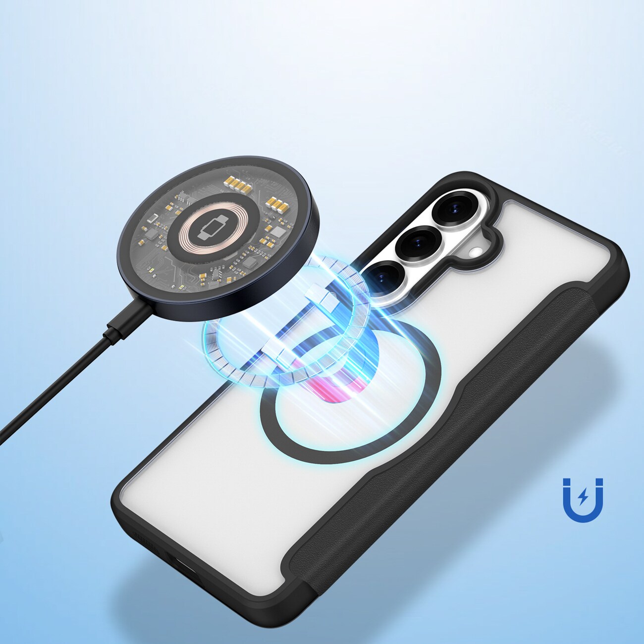 Dux Ducis Skin X Pro MagSafe-yhteensopiva lompakkokotelo Samsung Galaxy S26+ - musta