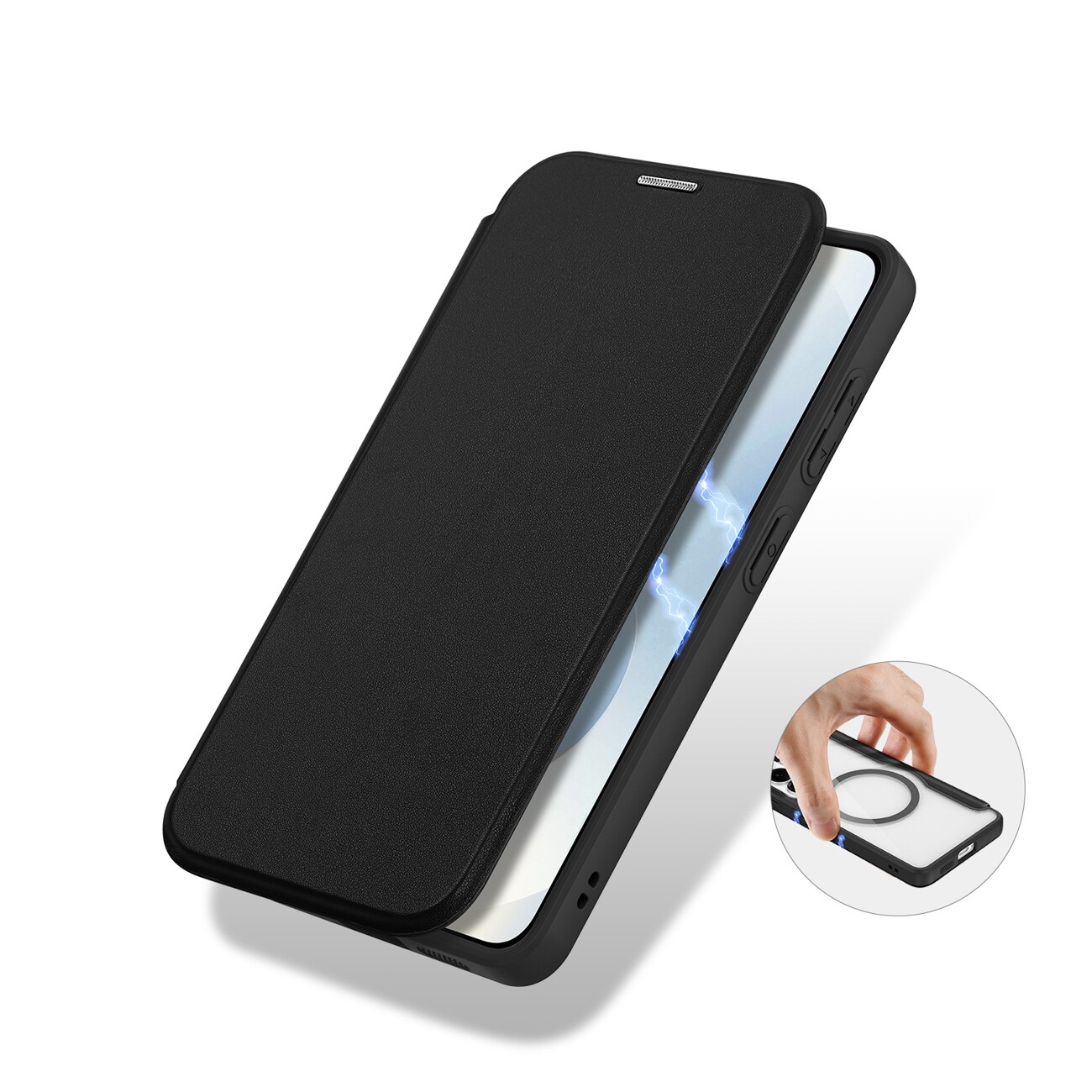 Dux Ducis Skin X Pro MagSafe-yhteensopiva lompakkokotelo Samsung Galaxy S26+ - musta