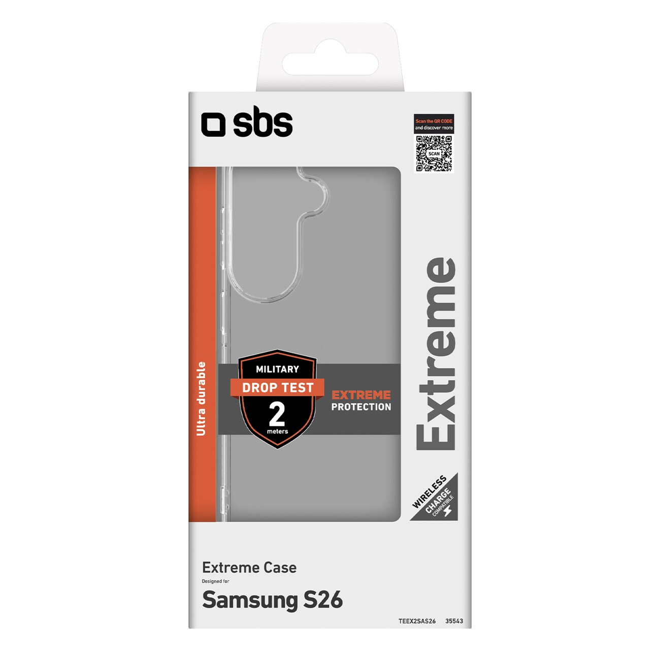 SBS Extreme X2 kotelo Samsung Galaxy S26 - läpinäkyvä