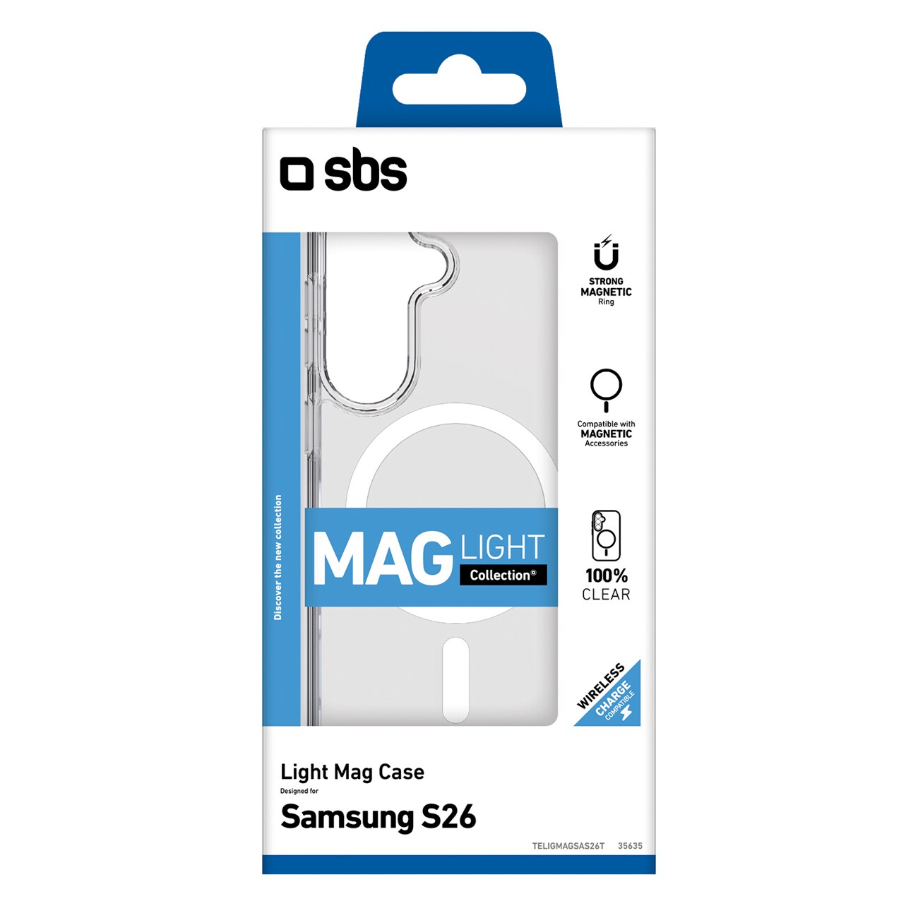 SBS Cover Light Mag suojakotelo Samsung Galaxy S26 Ultra MagSafe - läpinäkyvä