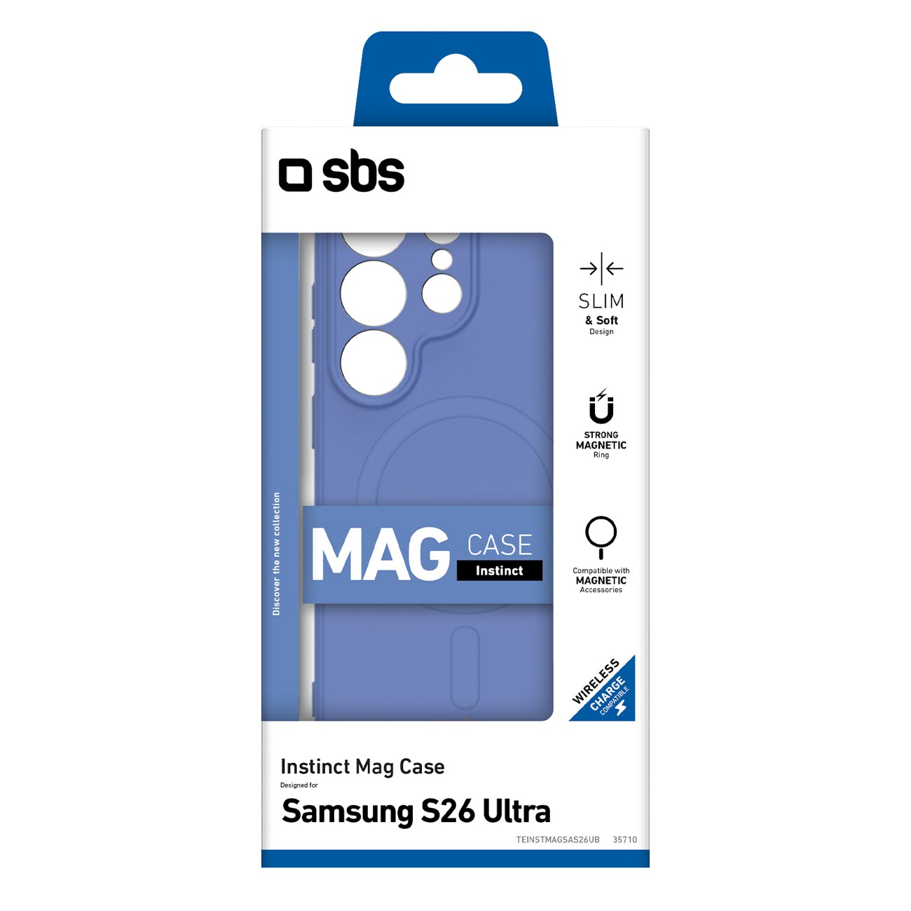 SBS Instinct Mag kotelo Samsung Galaxy S26 Ultra yhteensopiva MagSafe kanssa - sininen