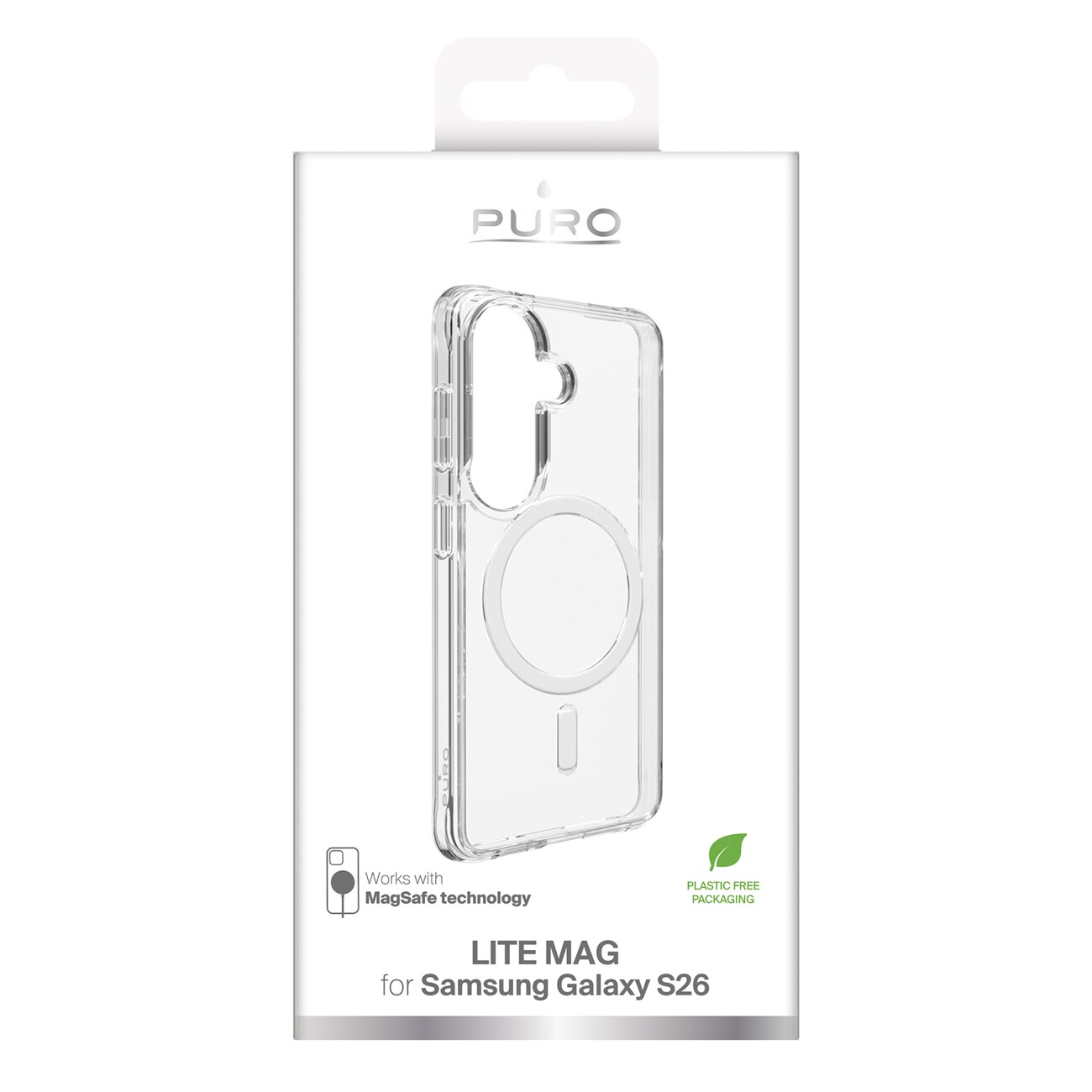 Puro LITE MAG kotelo Samsung Galaxy S26 yhteensopiva MagSafe - läpinäkyvä - läpinäkyvä