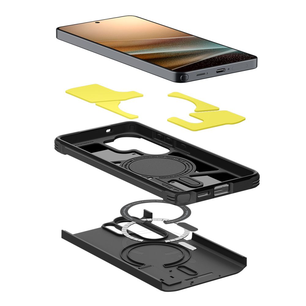 Spigen Tough Armor Mag Mag MagSafe -kotelo Samsung Galaxy S26 Ultra - mustalle puhelimelle - musta