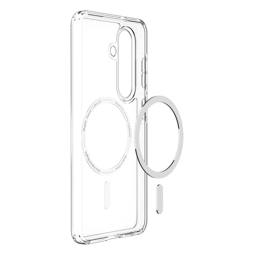 Spigen Ultra Hybrid Mag Mag MagSafe -kotelo Samsung Galaxy S26+ -puhelimelle - Kirkas ja valkoinen