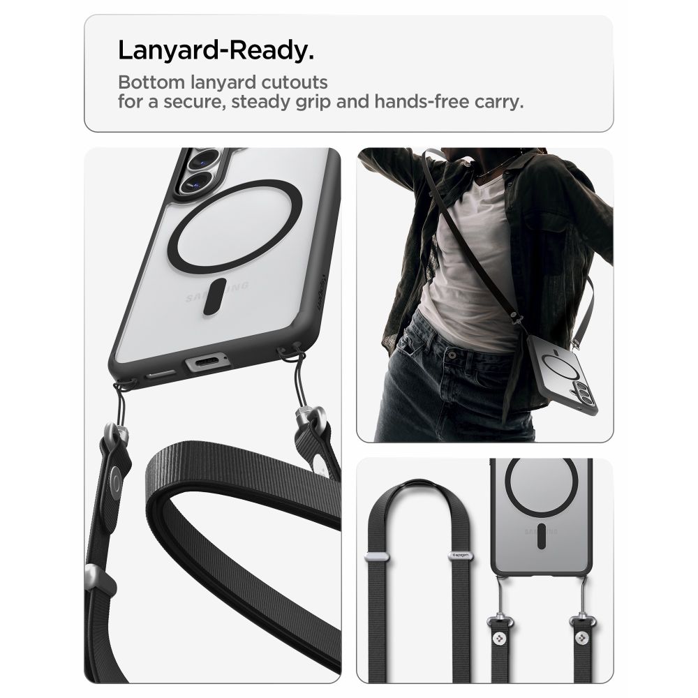 Spigen Ultra Hybrid Mag Mag MagSafe -kotelo Samsung Galaxy S26+ - Kirkas musta