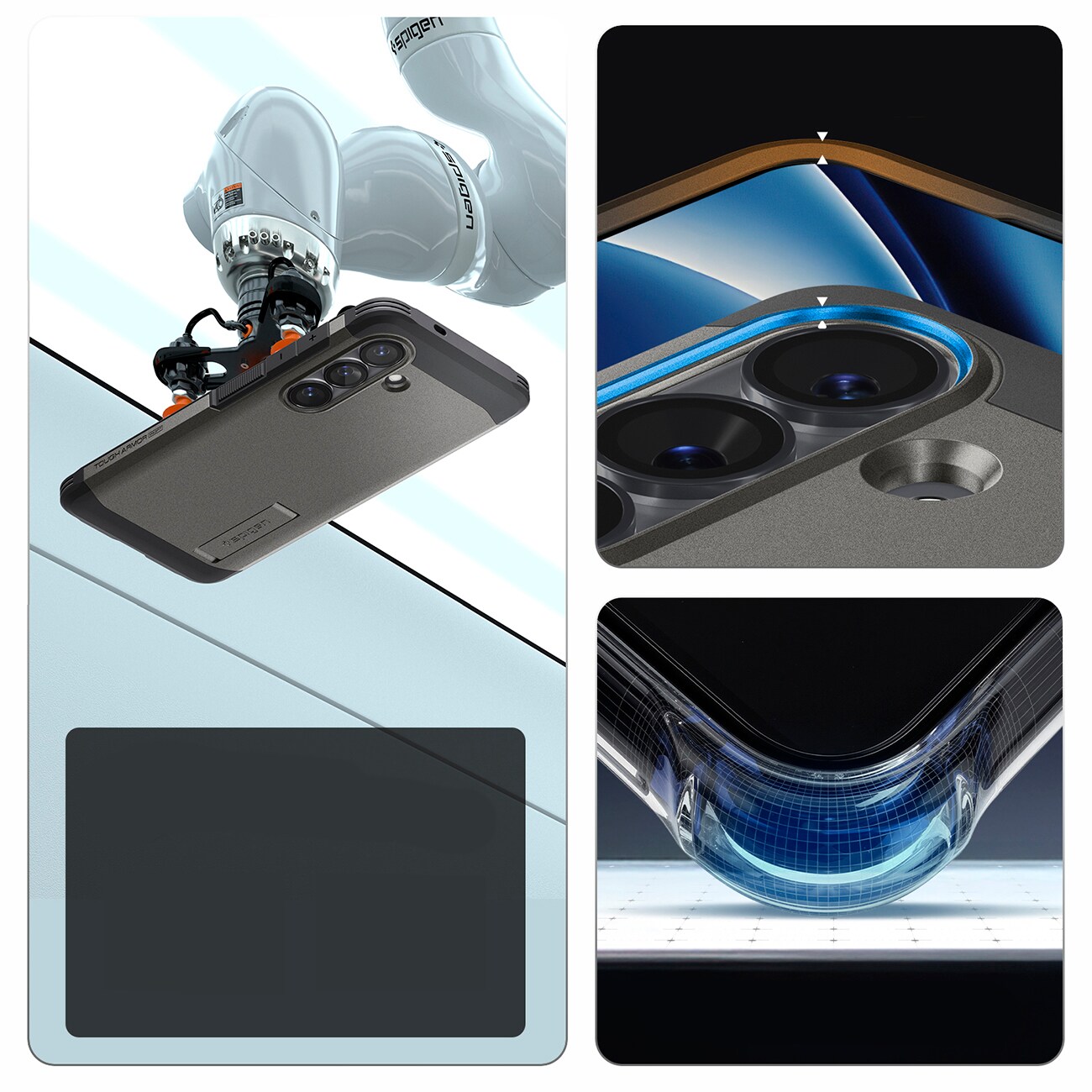 Spigen Tough Armor Mag Mag MagSafe kotelo Samsung Galaxy S26+ - harmaa