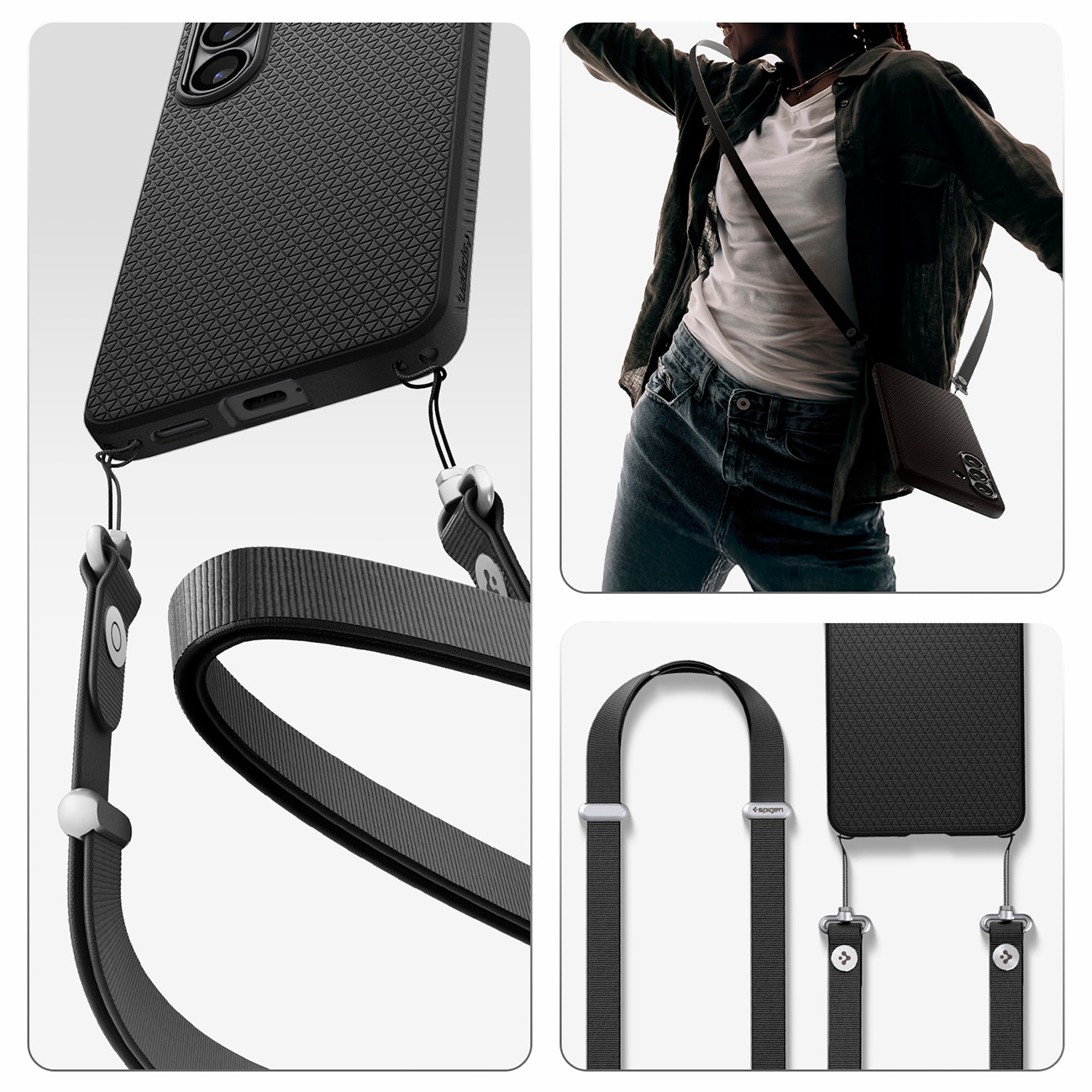 Spigen Liquid Air Mag Mag MagSafe -kotelo Samsung Galaxy S26 - mustalle puhelimelle - musta