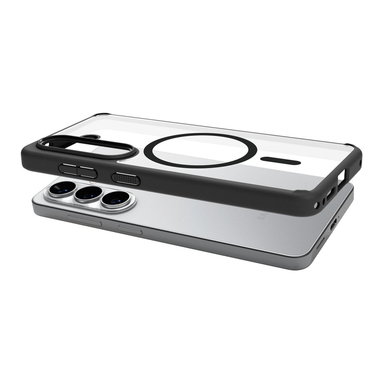 Spigen Ultra Hybrid Mag Mag MagSafe -kotelo Samsung Galaxy S26 - Kirkas musta Samsung Galaxy S26:lle