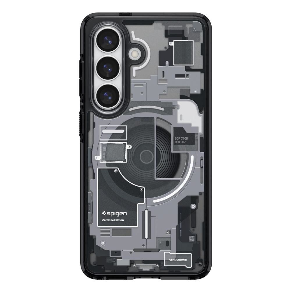 Spigen Ultra Hybrid Mag Mag MagSafe kotelo Samsung Galaxy S26 Zero One - Kirkas musta