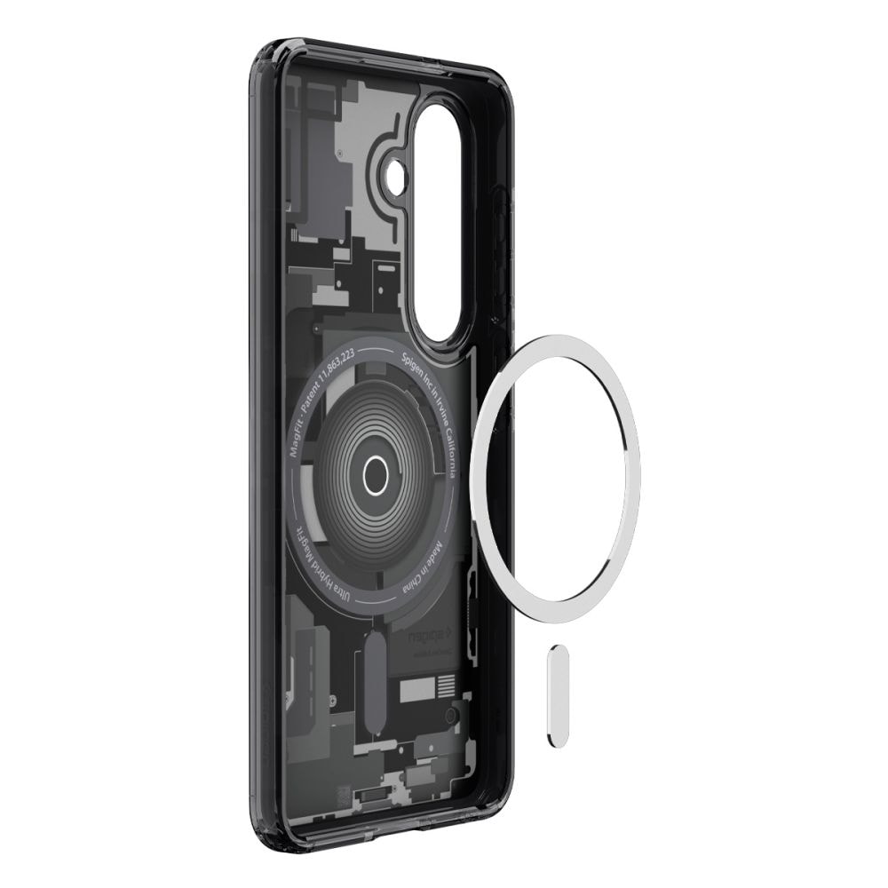Spigen Ultra Hybrid Mag Mag MagSafe kotelo Samsung Galaxy S26 Zero One - Kirkas musta