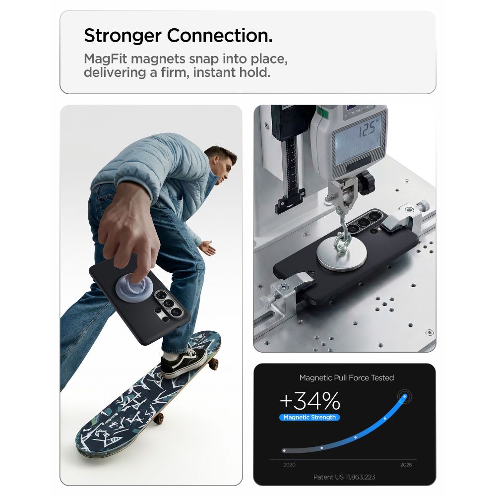 Spigen Nano Pop Mag Mag MagSafe -kotelo Samsung Galaxy S26 Ultra - mustalle puhelimelle - musta