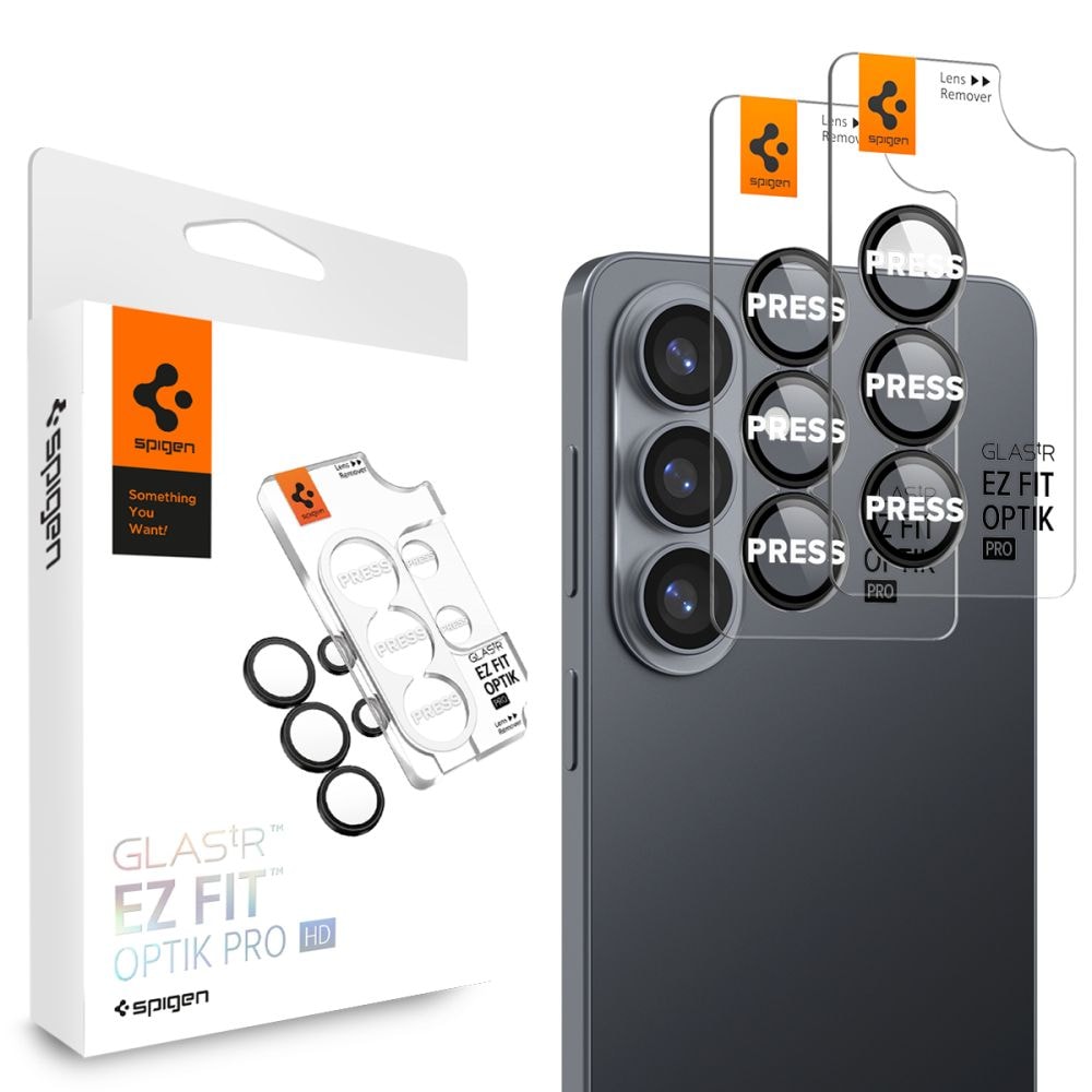 Spigen Glas.Tr Ez Fit Optik Pro HD - 2-pack kameransuoja Samsung Galaxy S26 Ultra - musta