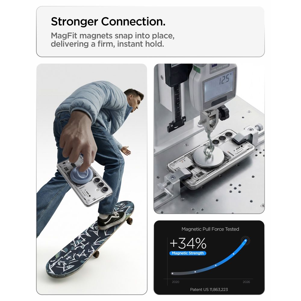 Spigen Ultra Hybrid Mag Mag MagSafe kotelo Samsung Galaxy S26+ Neo One - läpinäkyvä - läpinäkyvä