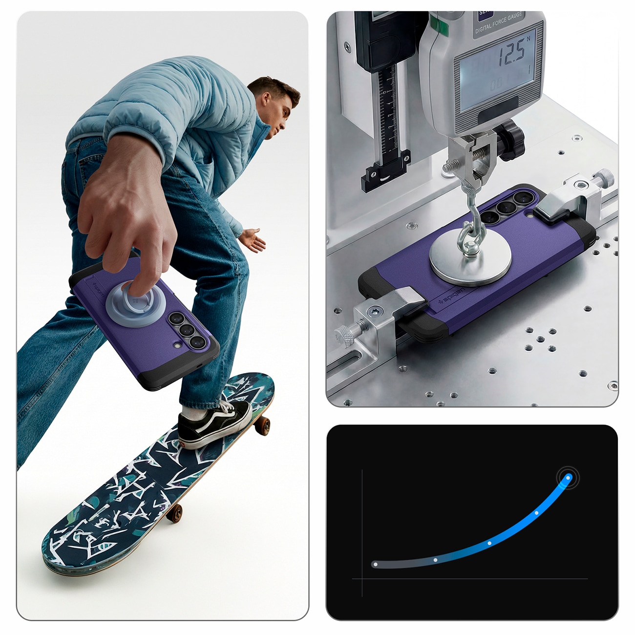 Spigen Tough Armor Mag Mag MagSafe kotelo Samsung Galaxy S26+ - violetti