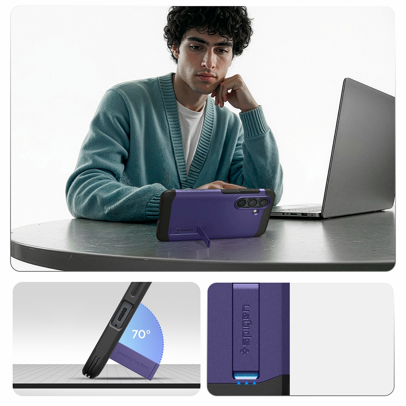 Spigen Tough Armor Mag Mag MagSafe kotelo Samsung Galaxy S26+ - violetti