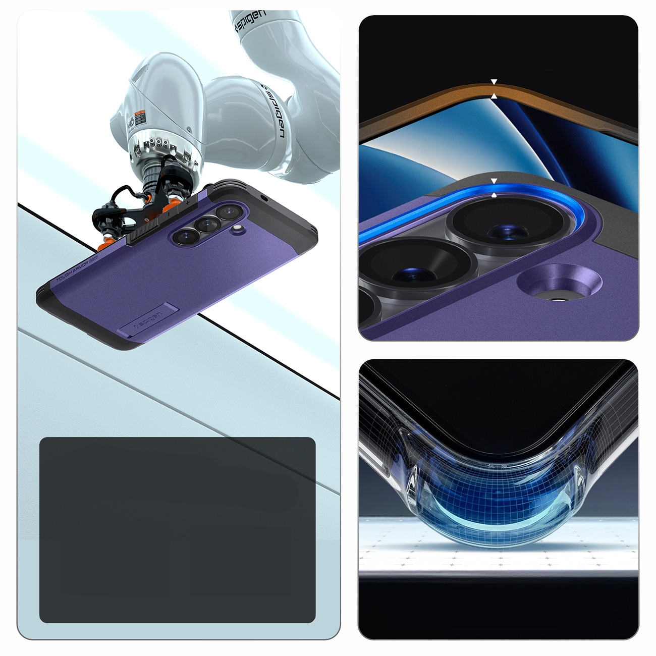 Spigen Tough Armor Mag Mag MagSafe kotelo Samsung Galaxy S26+ - violetti