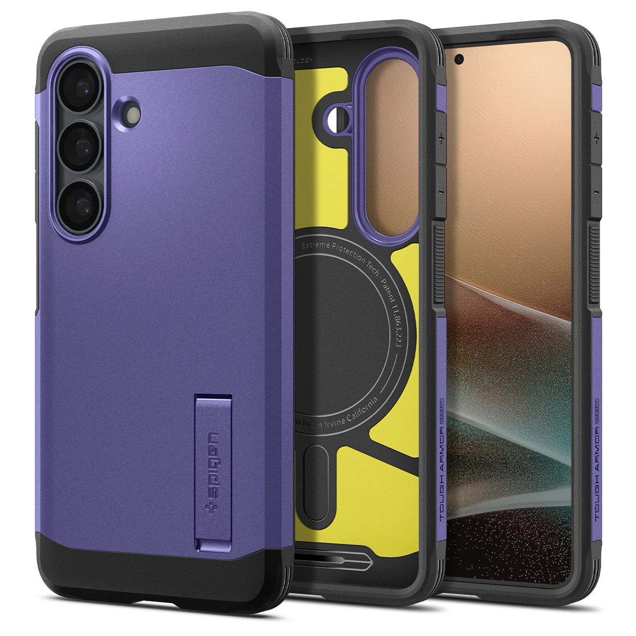 Spigen Tough Armor Mag Mag MagSafe kotelo Samsung Galaxy S26+ - violetti