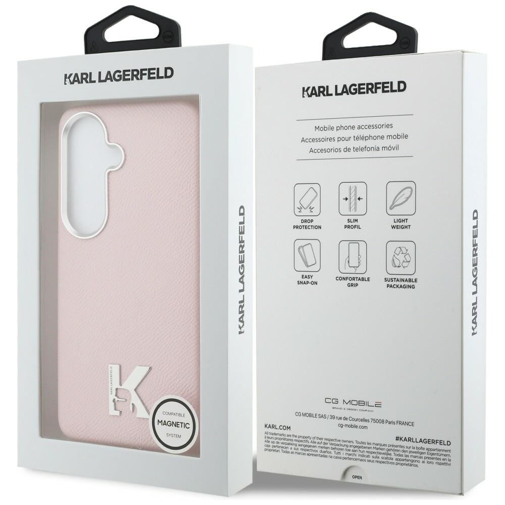 Karl Lagerfeld K Metal Logo MagSafe Case for Samsung Galaxy S26 - vaaleanpunainen