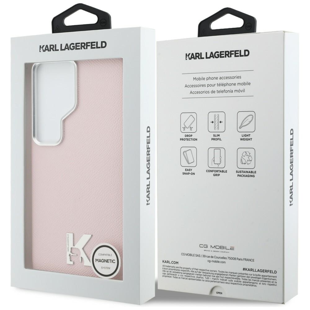 Karl Lagerfeld K Metal Logo MagSafe Case for Samsung Galaxy S26 Ultra - vaaleanpunainen