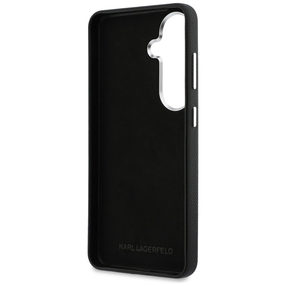 Karl Lagerfeld Saffiano Double Heads Metal Case for Samsung Galaxy S26 - musta