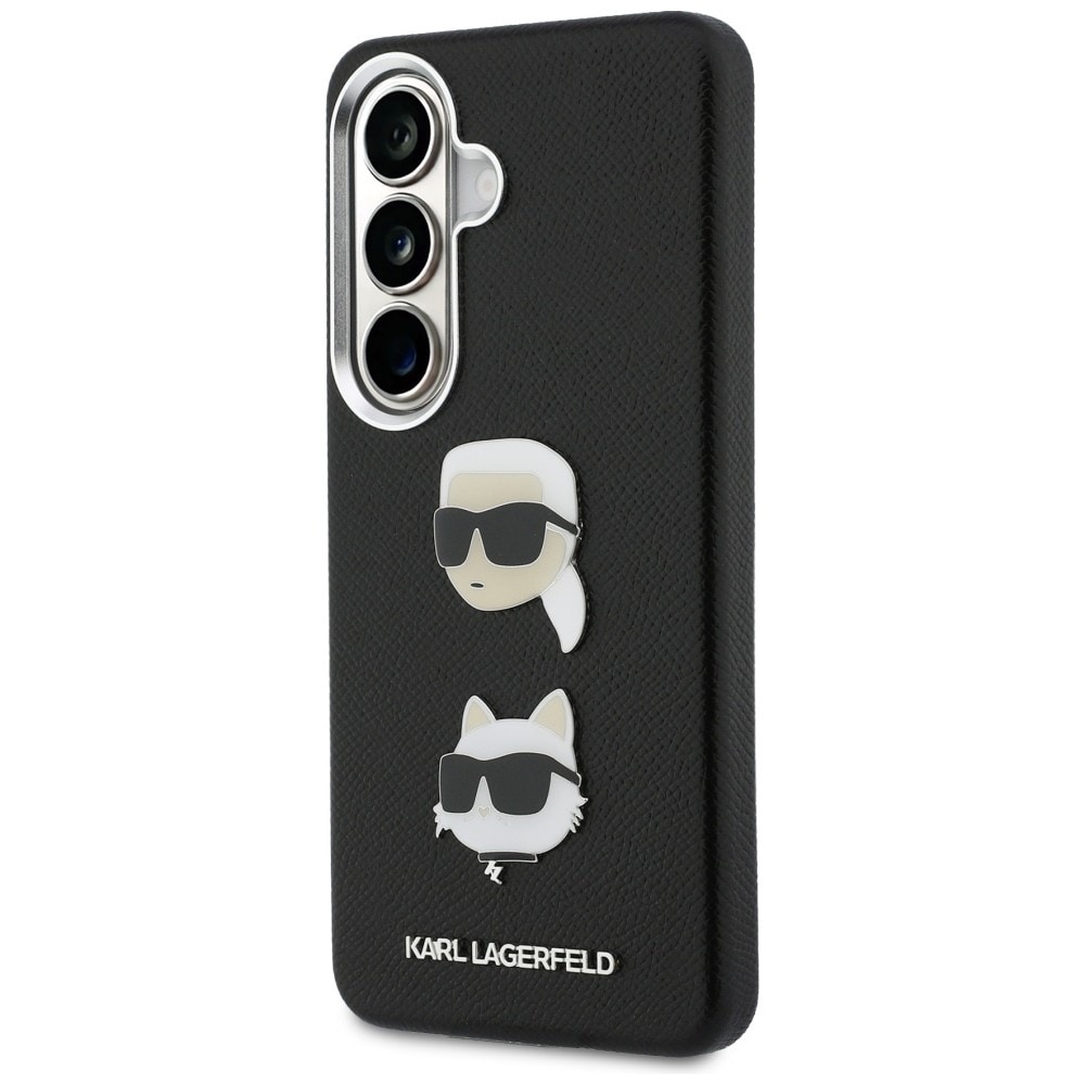 Karl Lagerfeld Saffiano Double Heads Metal Case for Samsung Galaxy S26+ - musta