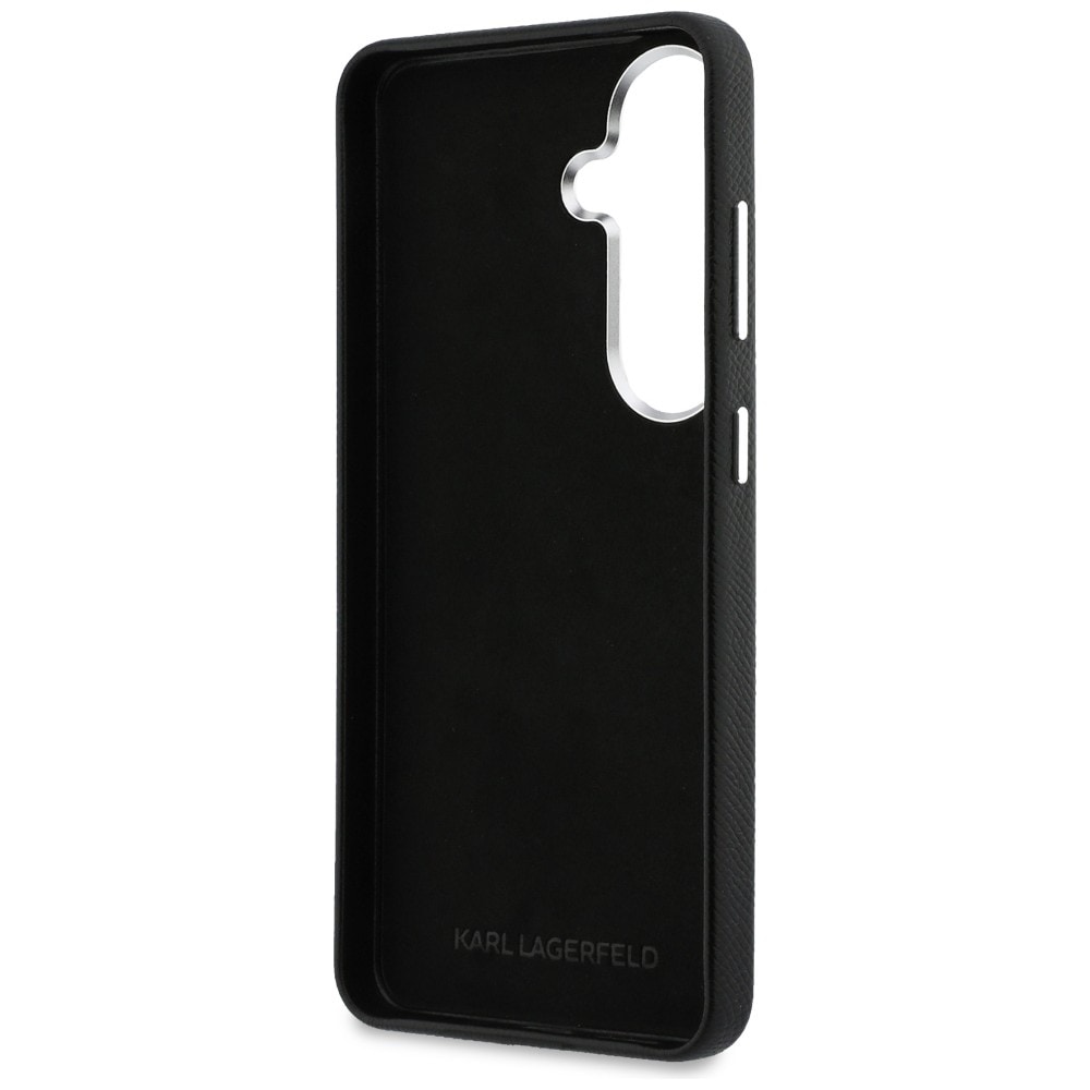 Karl Lagerfeld Saffiano Double Heads Metal Case for Samsung Galaxy S26+ - musta