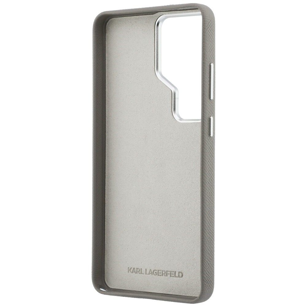 Karl Lagerfeld Saffiano Double Heads Metal kotelo Samsung Galaxy S26 Ultra - hopea - hopea