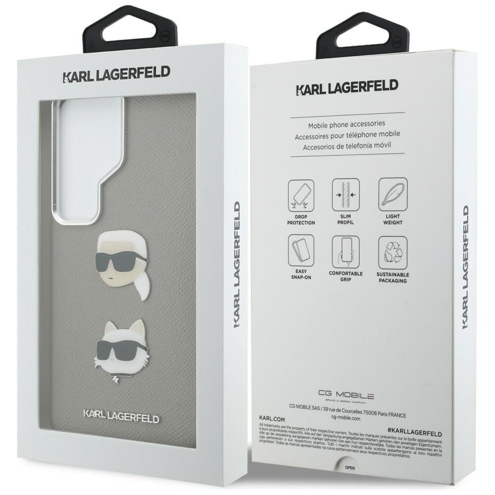 Karl Lagerfeld Saffiano Double Heads Metal kotelo Samsung Galaxy S26 Ultra - hopea - hopea