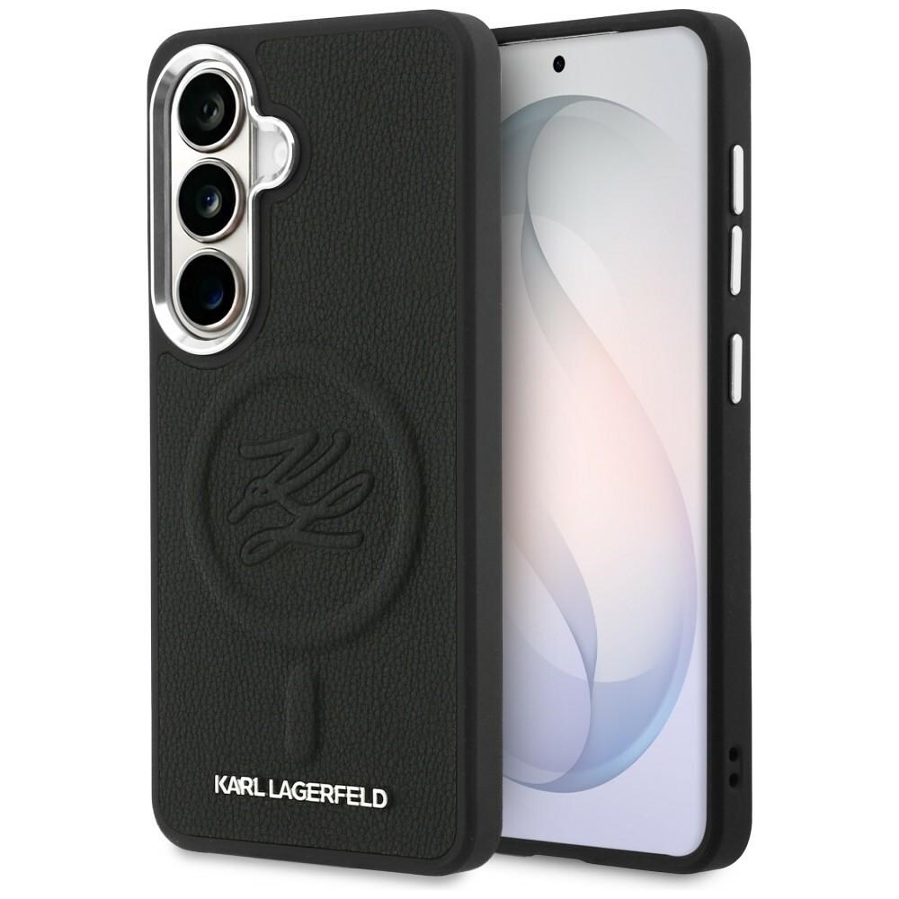 Karl Lagerfeld kohokuvioitu rengas Initials MagSafe Case for Samsung Galaxy S26 - musta