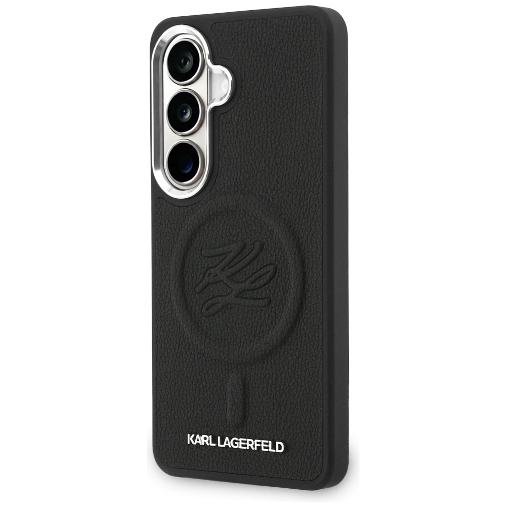 Karl Lagerfeld kohokuvioitu rengas Initials MagSafe Case for Samsung Galaxy S26+ - musta