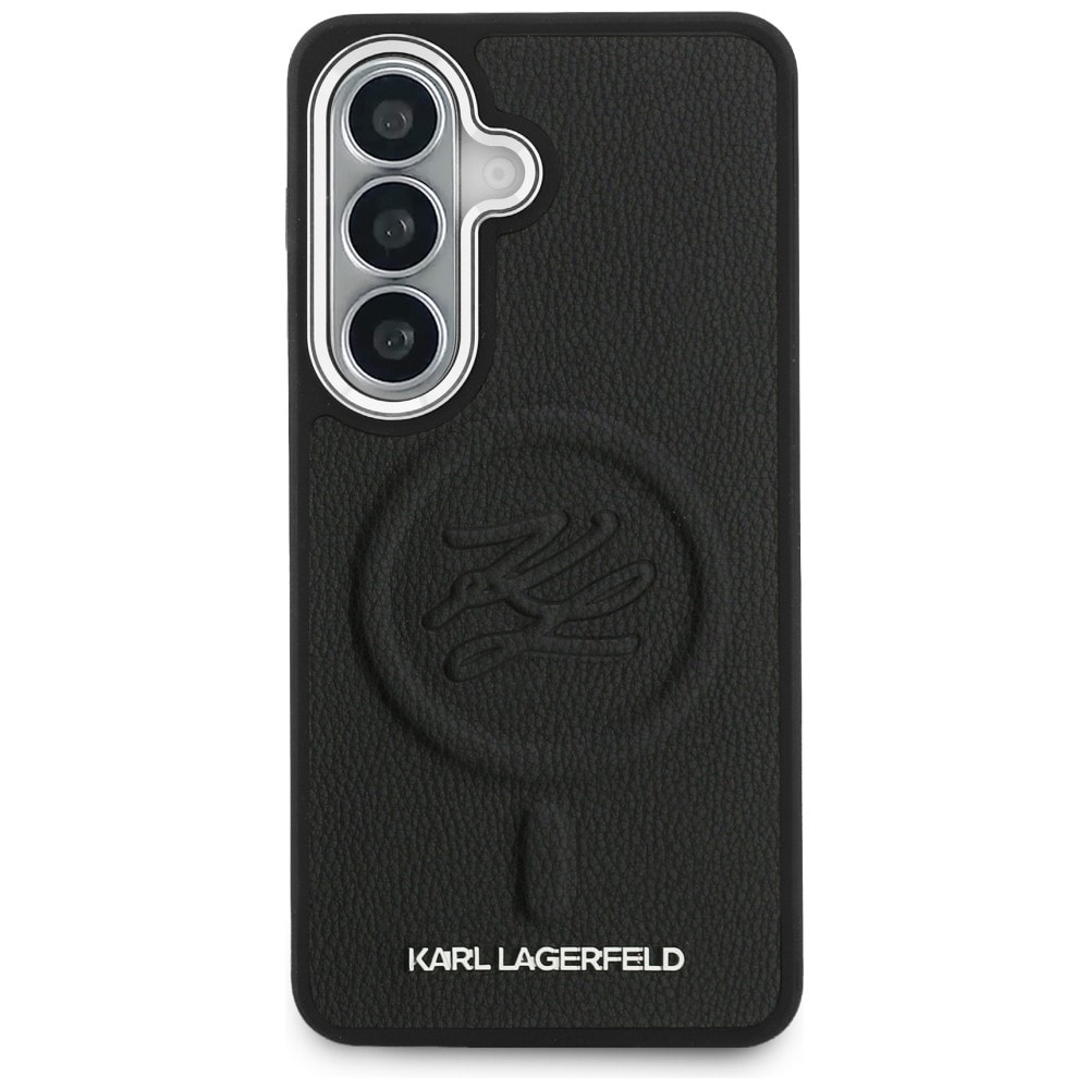 Karl Lagerfeld kohokuvioitu rengas Initials MagSafe Case for Samsung Galaxy S26+ - musta