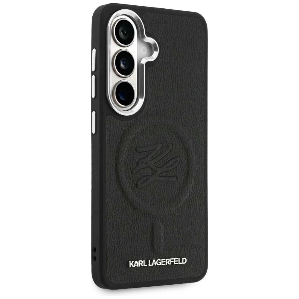 Karl Lagerfeld kohokuvioitu rengas Initials MagSafe Case for Samsung Galaxy S26+ - musta