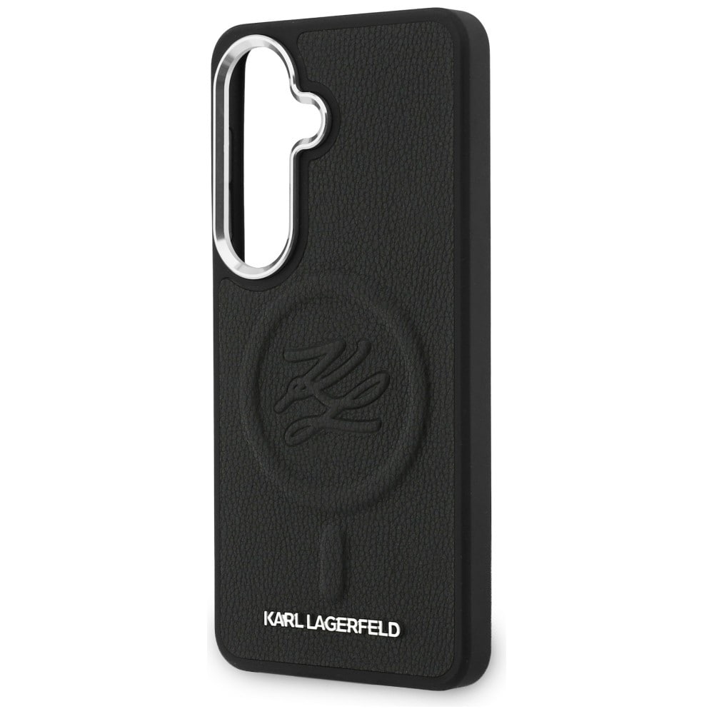 Karl Lagerfeld kohokuvioitu rengas Initials MagSafe Case for Samsung Galaxy S26+ - musta