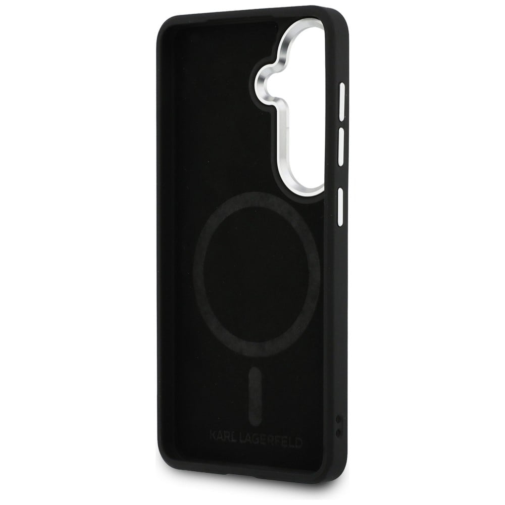 Karl Lagerfeld kohokuvioitu rengas Initials MagSafe Case for Samsung Galaxy S26+ - musta