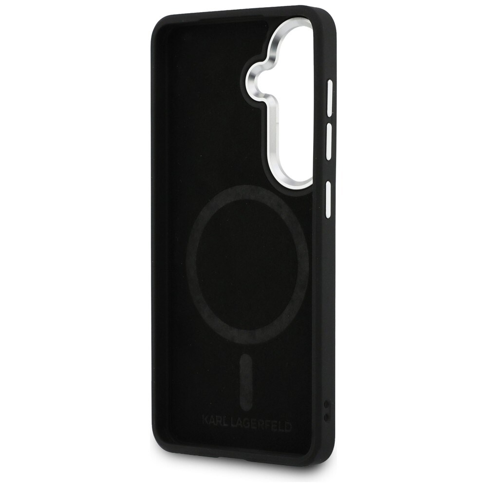 Karl Lagerfeld kohokuvioitu rengas Initials MagSafe Case for Samsung Galaxy S26 - ruskea