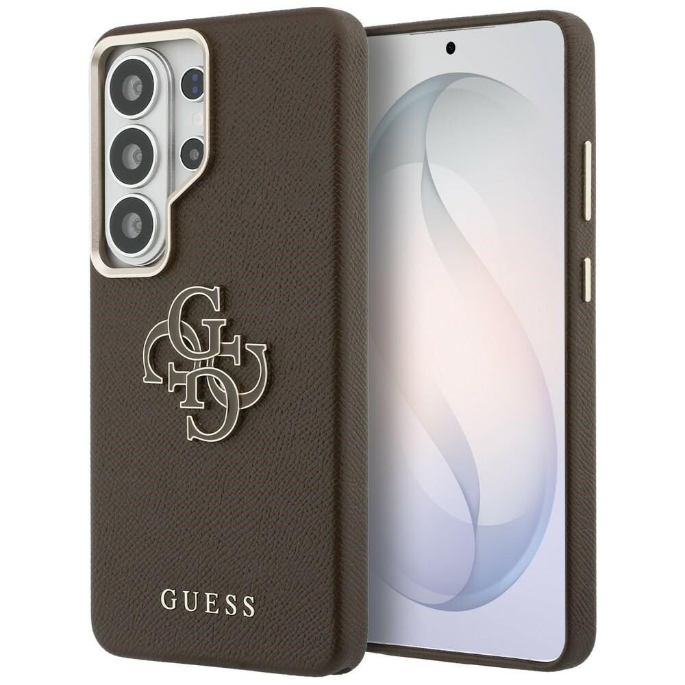 Guess Rakeinen Big 4G Metal Logo kotelo Samsung Galaxy S26 Ultra - ruskea