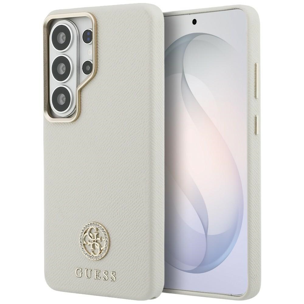 Guess Strassi pyöreä logo MagSafe kotelo Samsung Galaxy S26 Ultra - Beige