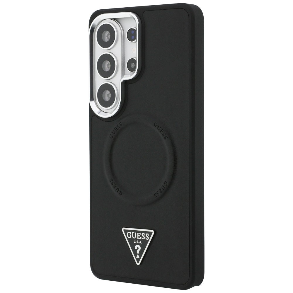 Guess Kohokuvioitu rengas Kolmio Logo MagSafe Kotelo Samsung Galaxy S26 Ultra - musta - musta